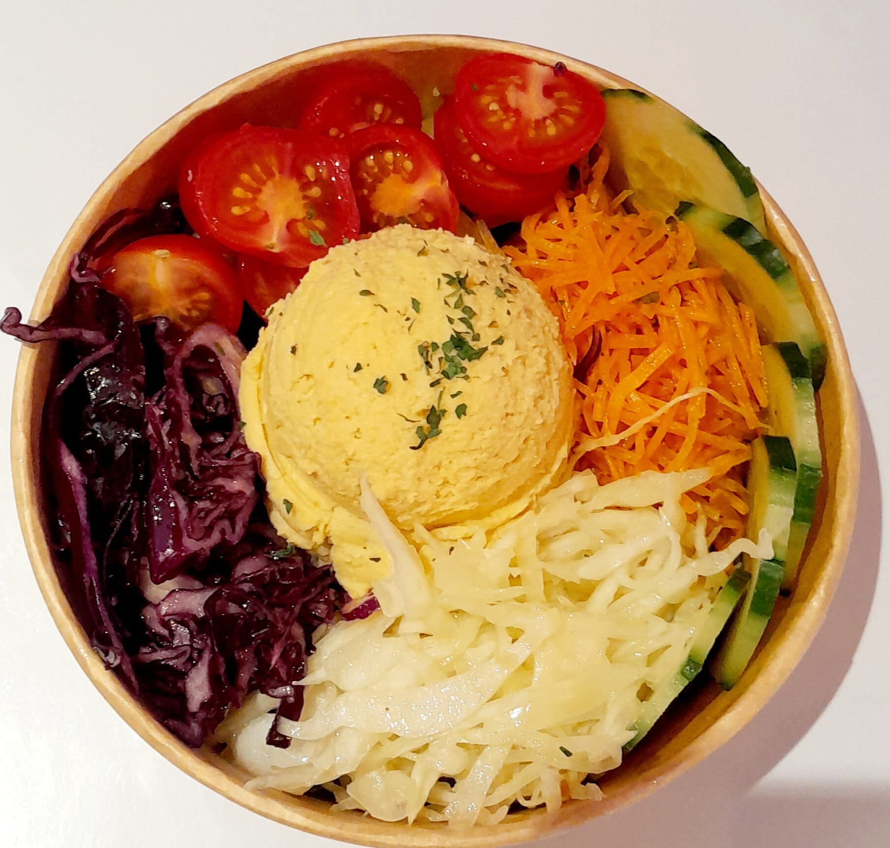 Bowl crudités, pois chiches & chou rouge